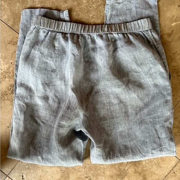 Eileen Fisher ladies linen pants XS/TP good condition elastic waist, bluish gray - Picture 6 of 10
